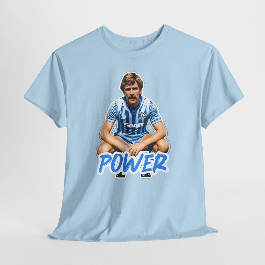 Paul Power Manchester City Legend Player Graphic Tee — Retro Football Jersey Design