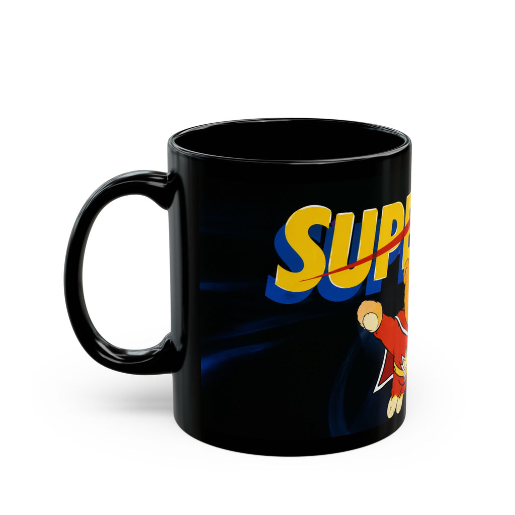 Super Ted Superhero Mug — Cute Vintage Cartoon Coffee Cup (11oz, 15oz)
