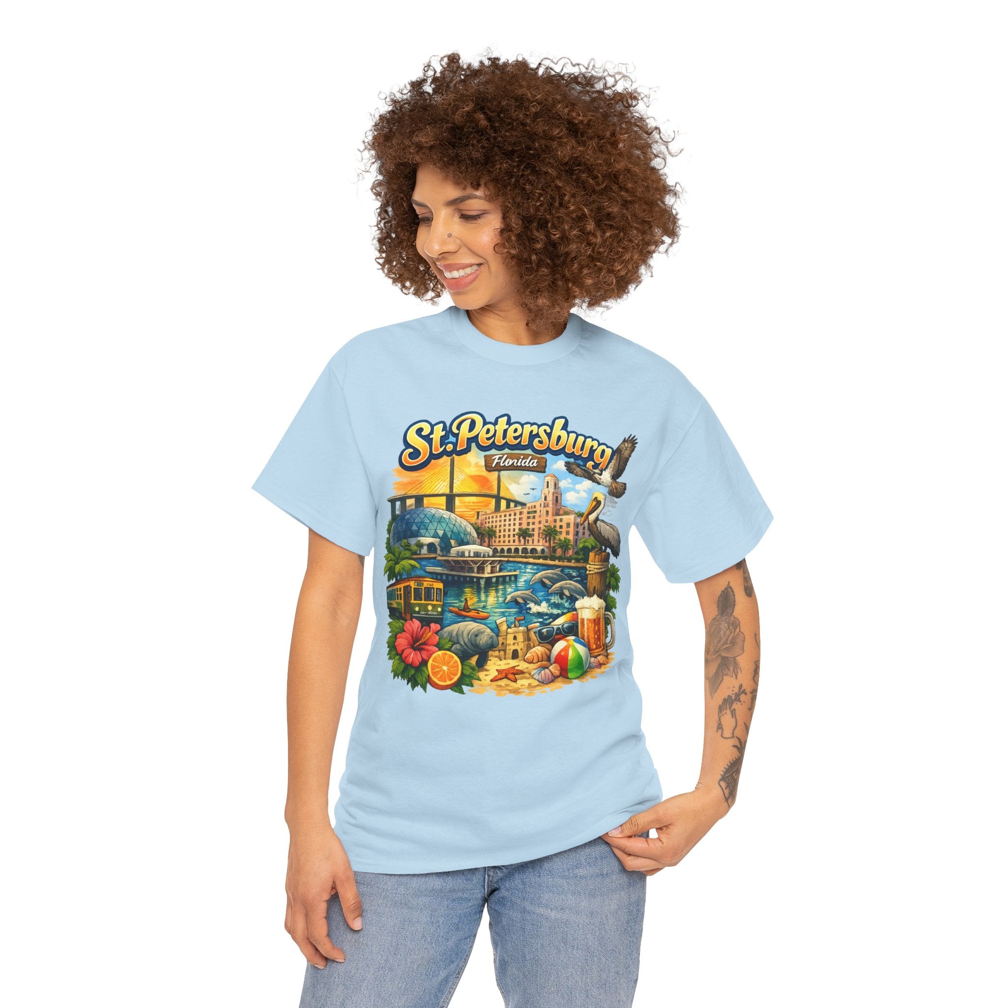 St. Petersburg Florida Retro Beach Scene T-Shirt