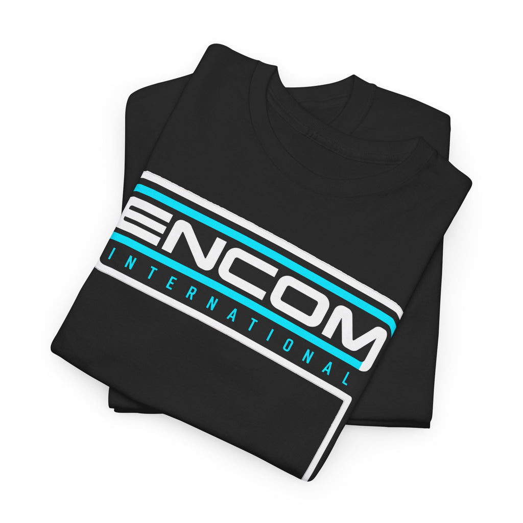 ENCOM International Logo Cotton T-Shirt — Retro Tech Gaming Tee