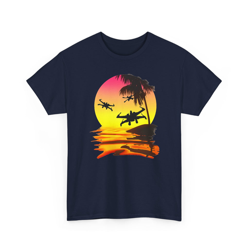 Star Wars X-Ring Sunset Beach Plane T-Shirt