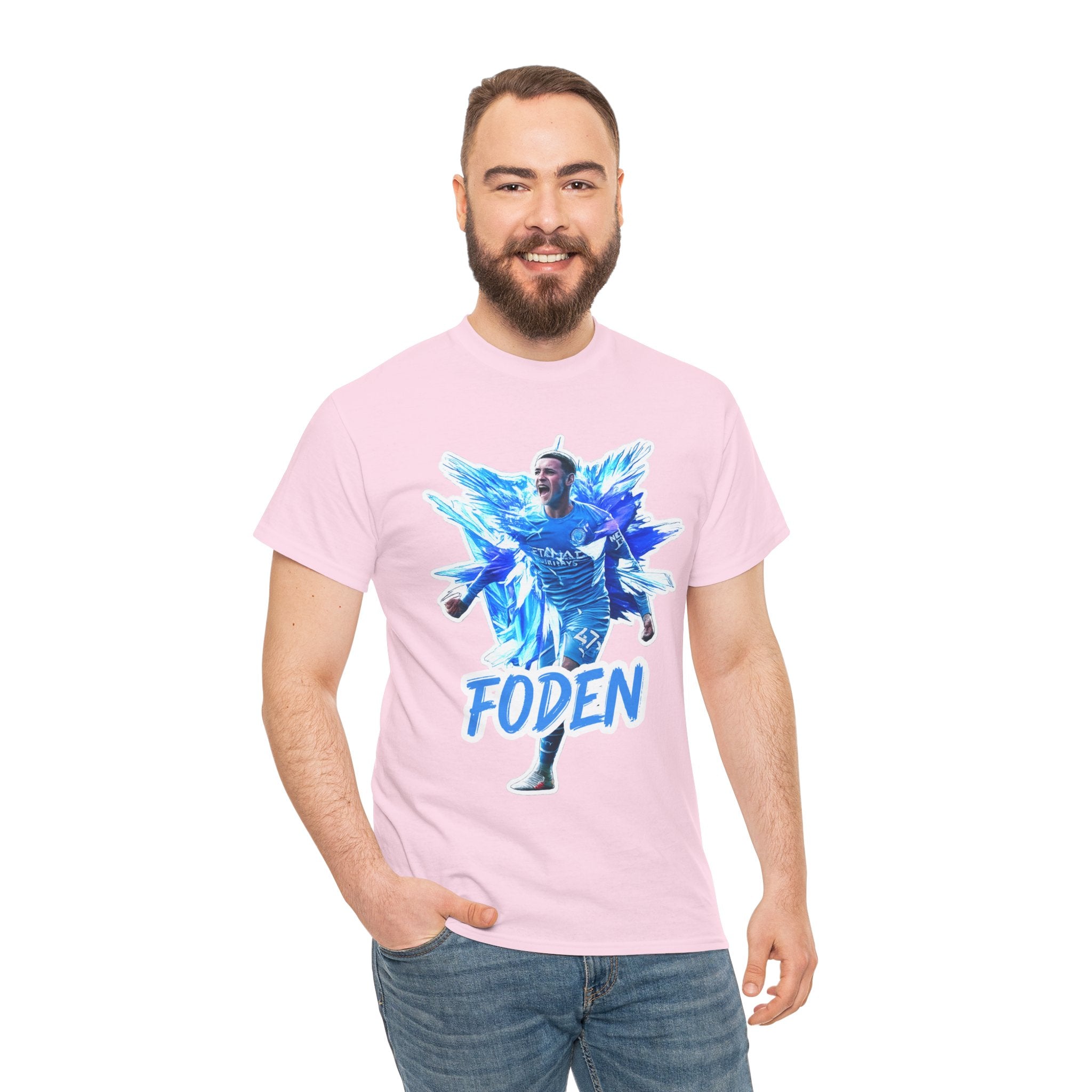 Phil Foden Manchester City Soccer T‑Shirt — Blue Graphic Football Fan Tee