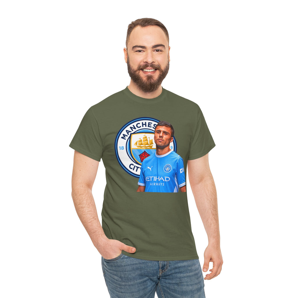 Rodri Manchester City Legend Football Tee — Player Portrait Soccer Shirt