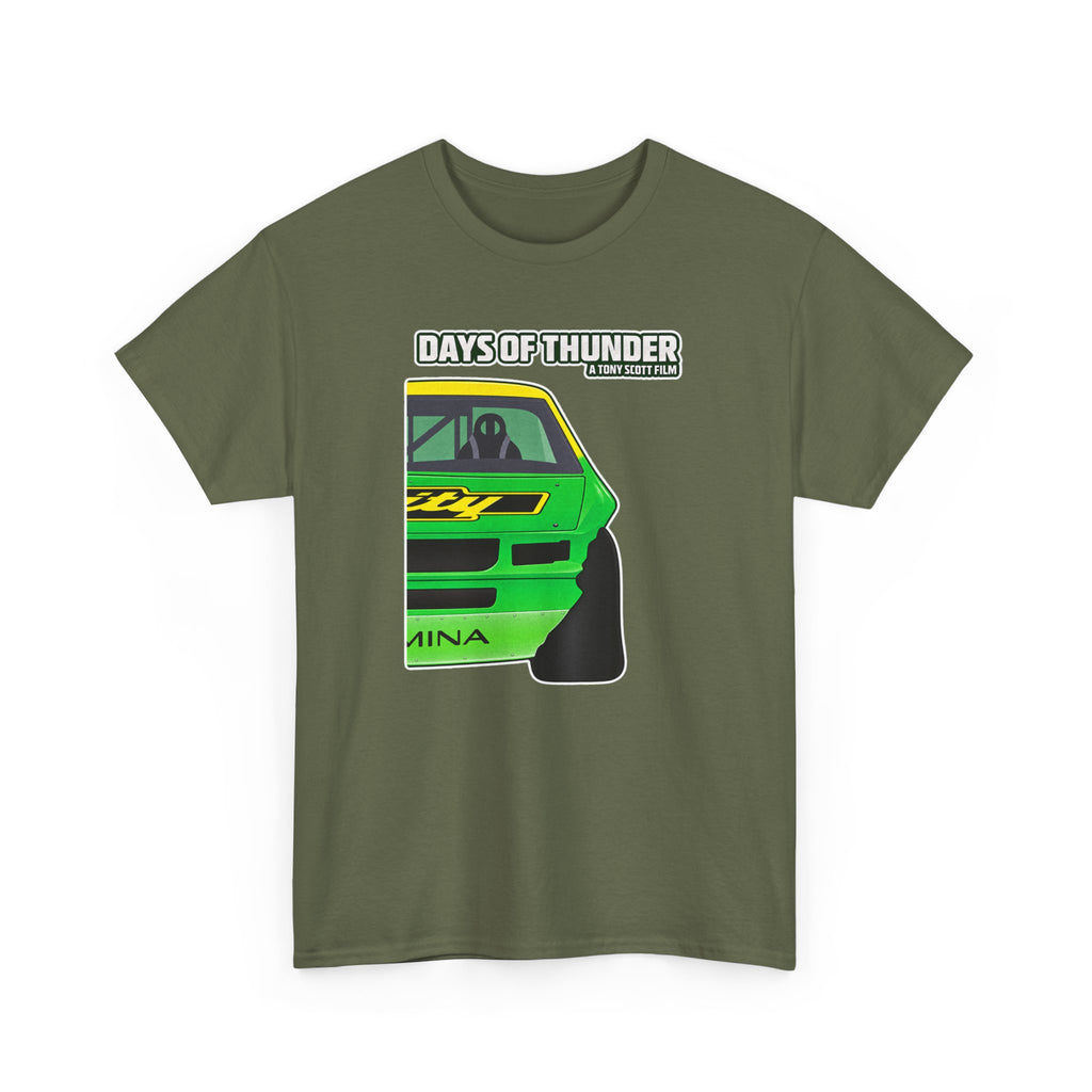 Days of Thunder Racing Car T‑Shirt — Retro Green Muscle Car Tee