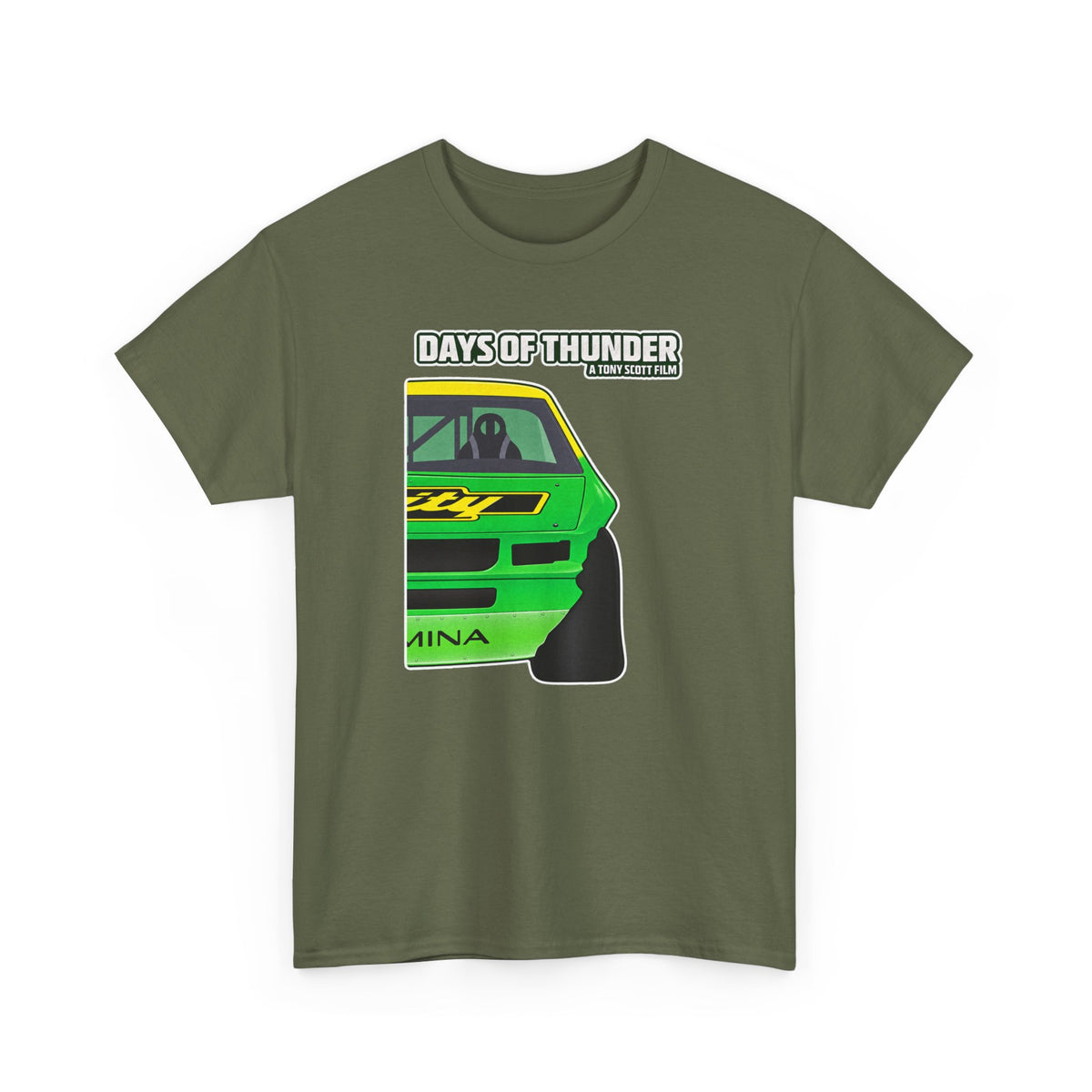 Days of Thunder Racing Car T‑Shirt — Retro Green Muscle Car Tee