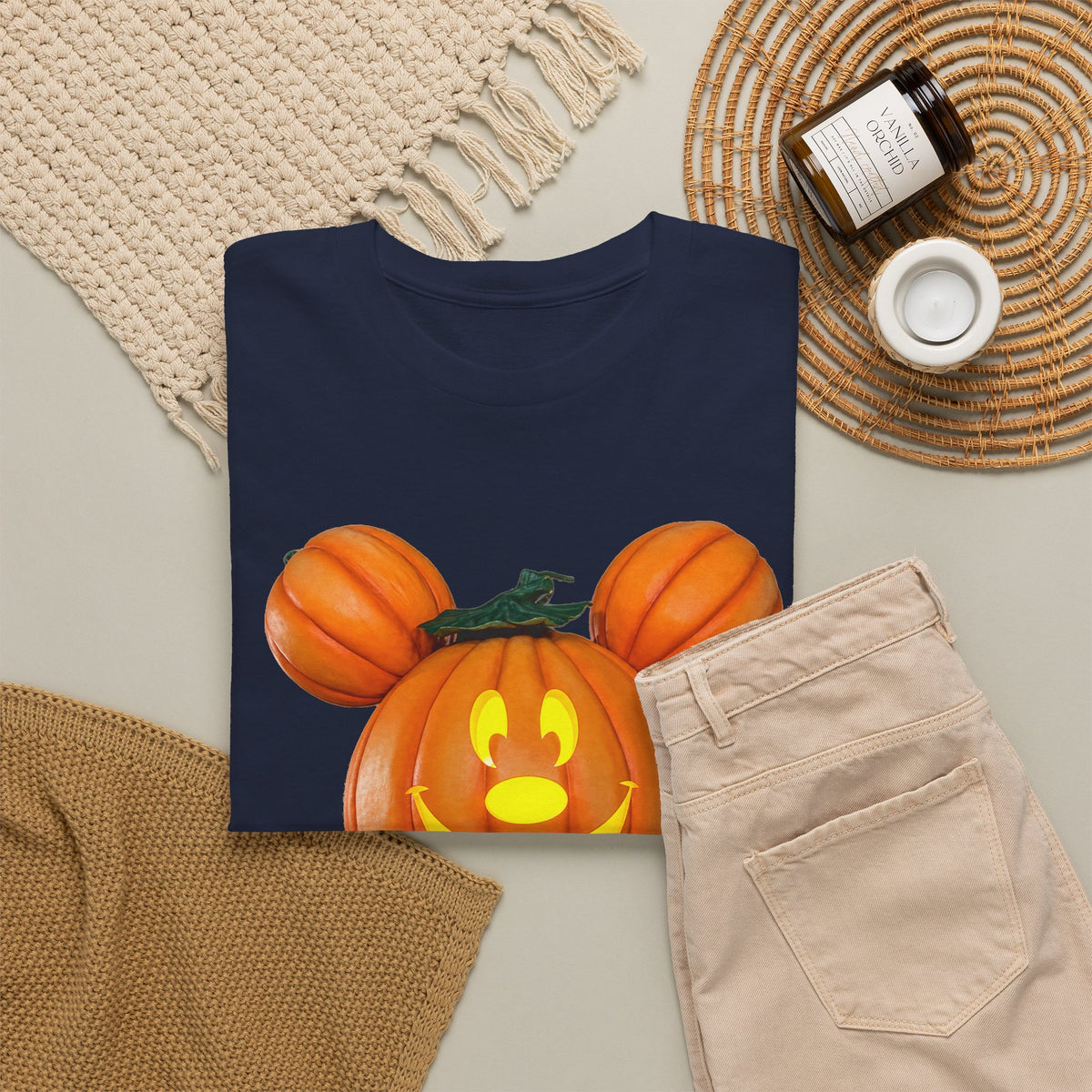 Mickey Pumpkin Jack-O'-Lantern Tee — Halloween Pumpkin Mouse T-Shirt