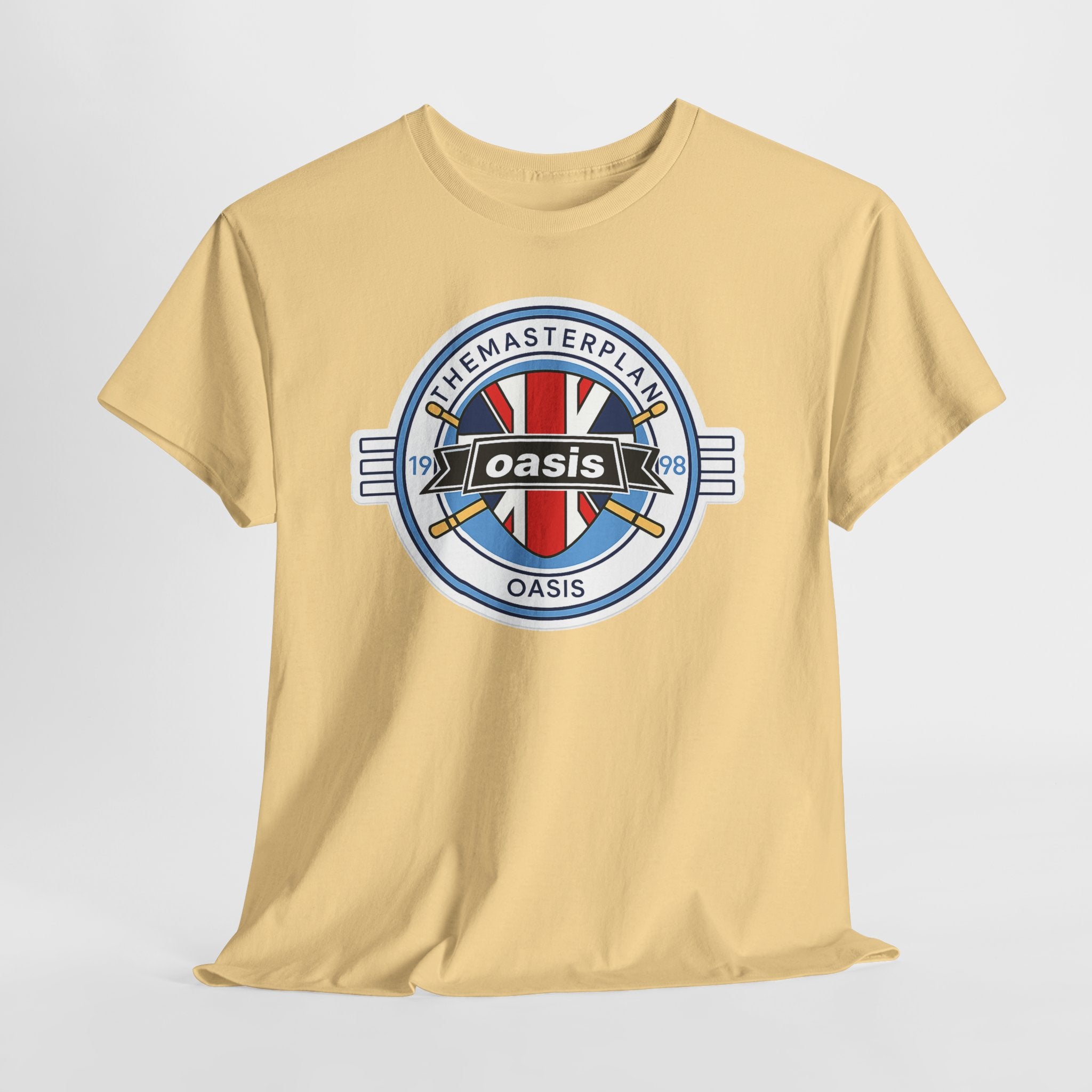 Oasis Union Jack Band Tee – Retro Rock Logo T-Shirt
