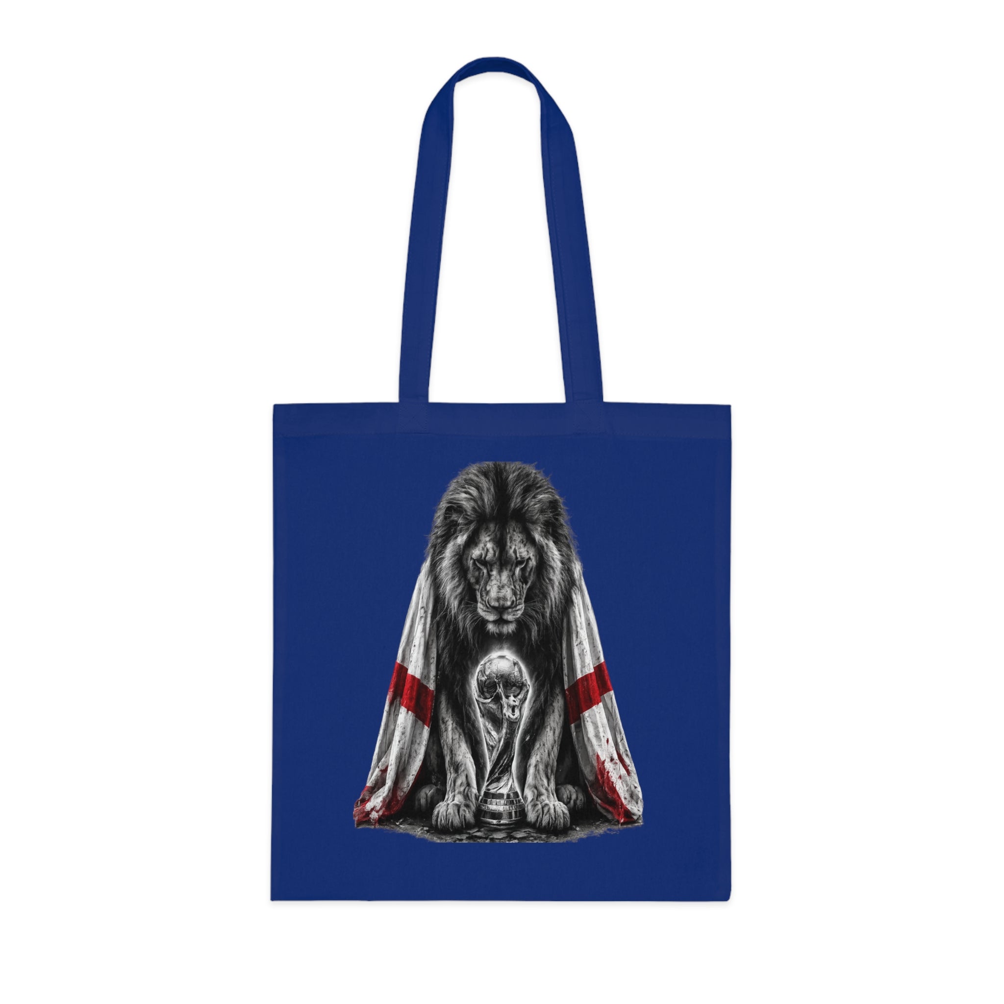 England Lion Tote Bag – Protective Lion Illustration Cotton Tote