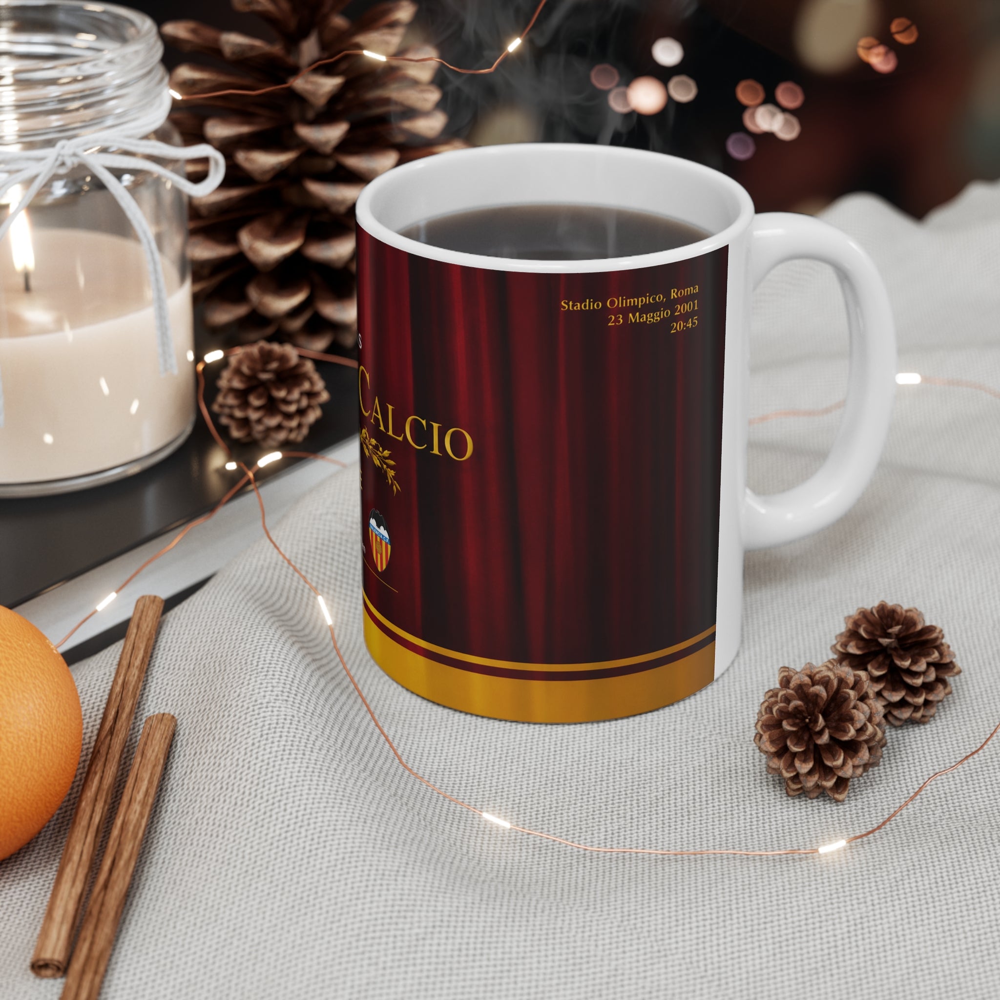 2001 Champions League FInal Programme Cover Inspired Coffee Mug — Ceramic Cup (11oz/15oz)