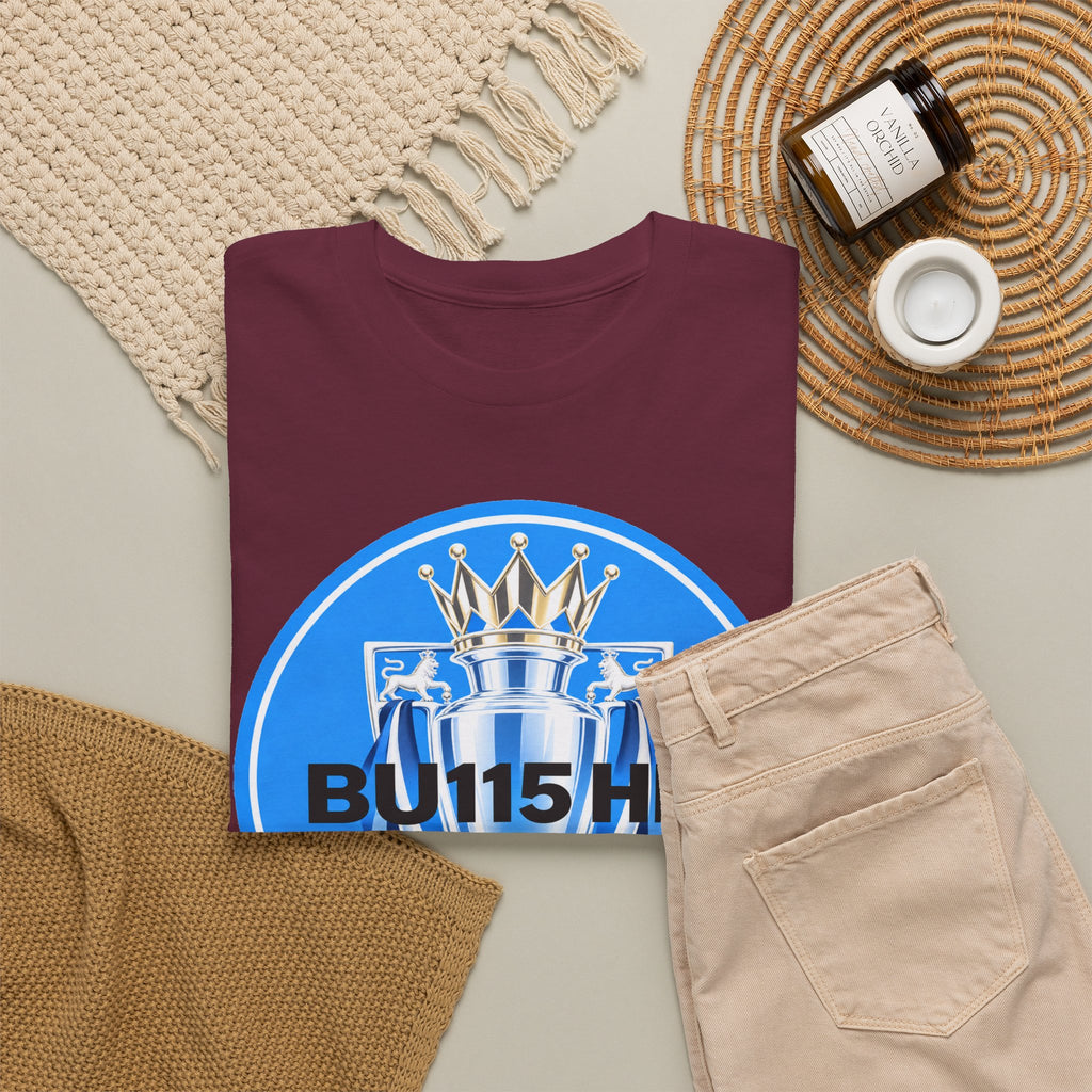 Manchester City Anti Premier League Charges Cotton T-Shirt — 'BU11SH1T' Blue Crown Football Shirt