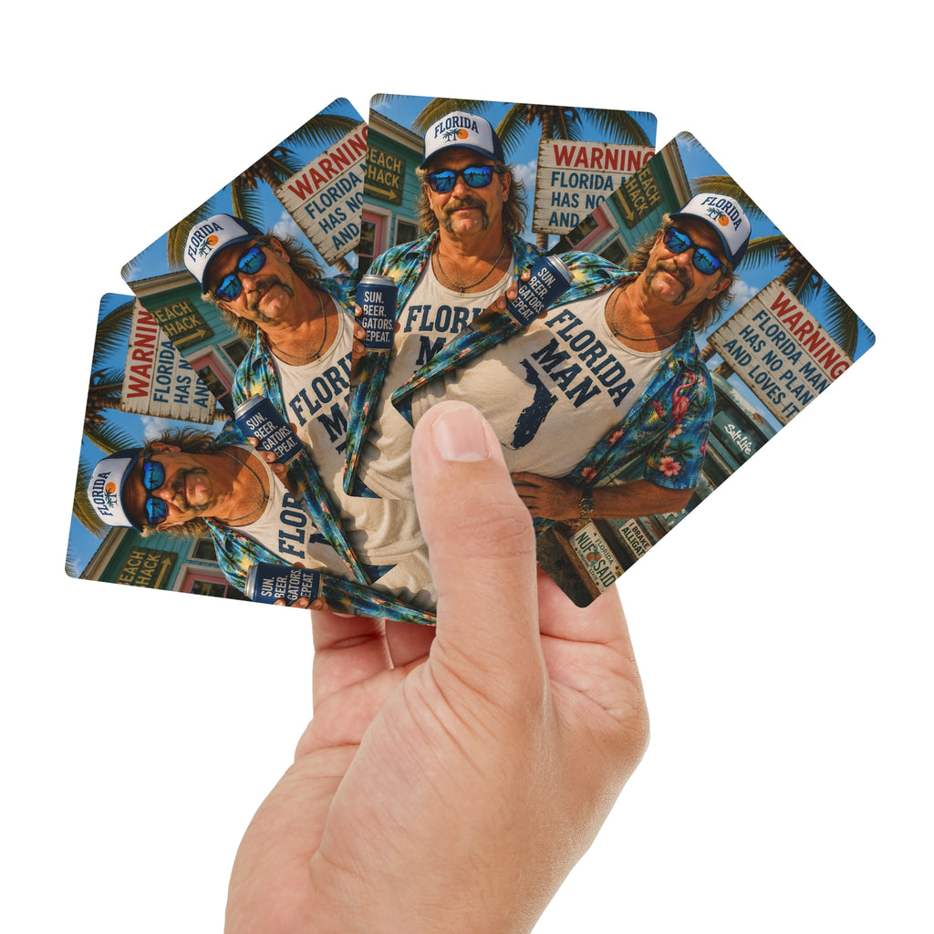 Florida Man Playing / Poker Cards