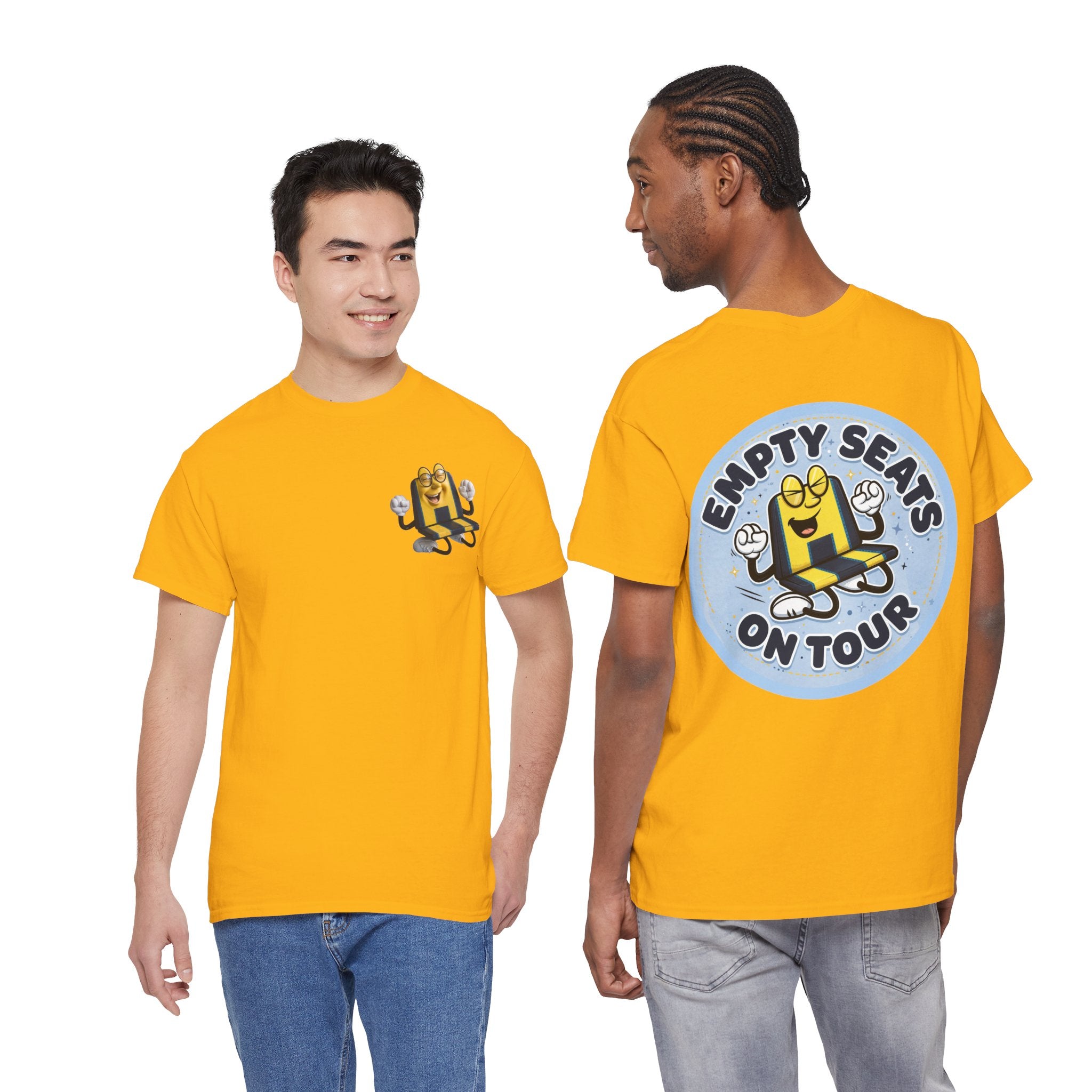 Manchester City T‑Shirt — "Empty Seats On Tour" Cartoon Seat Graphic Tee