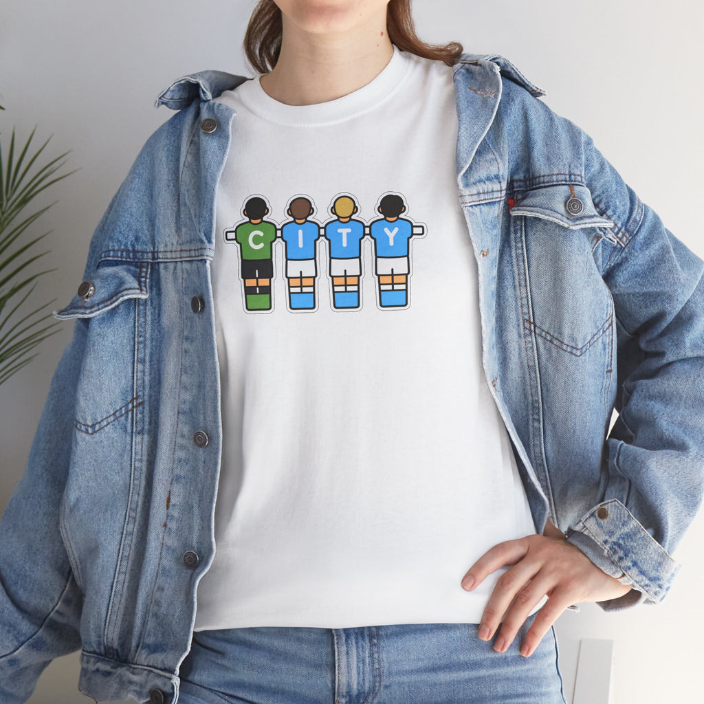 City Soccer Team Tee — Retro Foosball Players Graphic T-Shirt