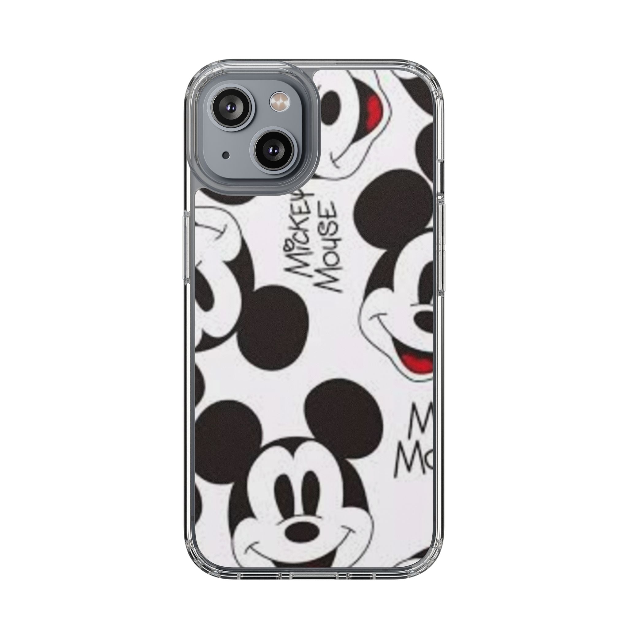 Mickey Mouse Clear Phone Case – Retro Cartoon Pattern Clear Case