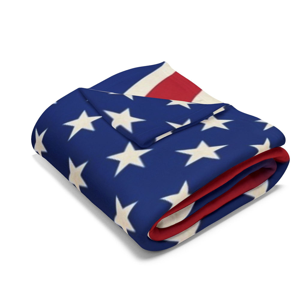 Union-Jack USA Flag Arctic Fleece Blanket – Patriotic British-American Throw