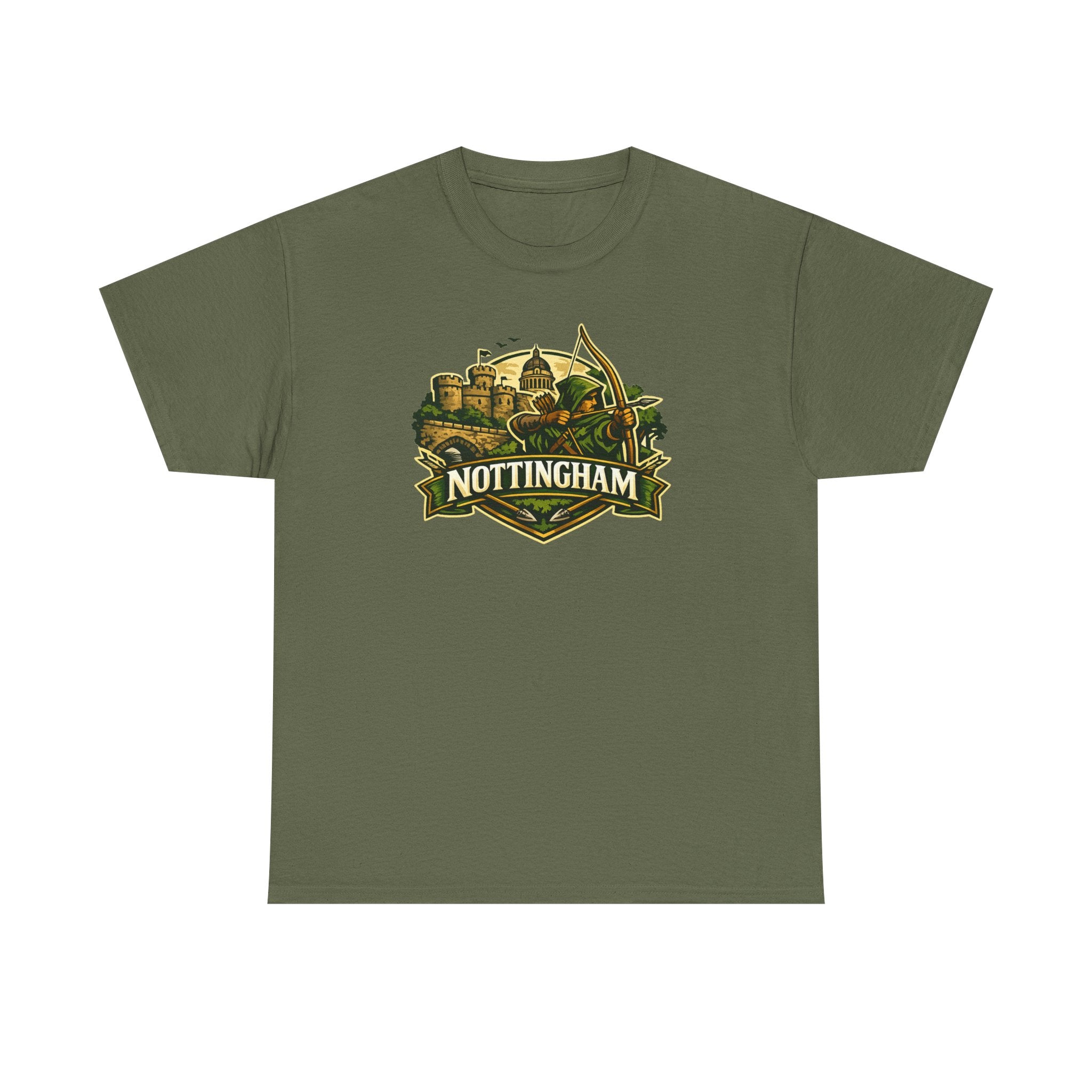 Nottingham Vintage Crest T-Shirt — Robin Hood Castle Travel Tee