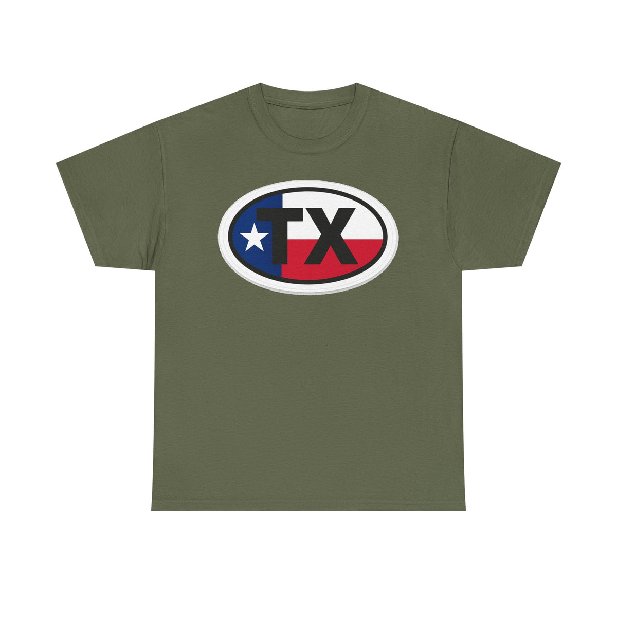 Texas Flag TX Oval T-Shirt — Patriotic Lone Star Tee