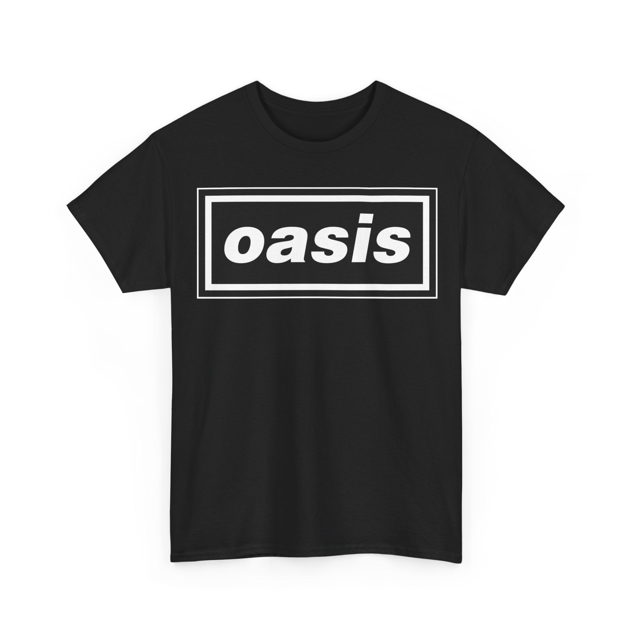 Oasis Band Logo Tee — Retro Rock Concert Graphic T-Shirt
