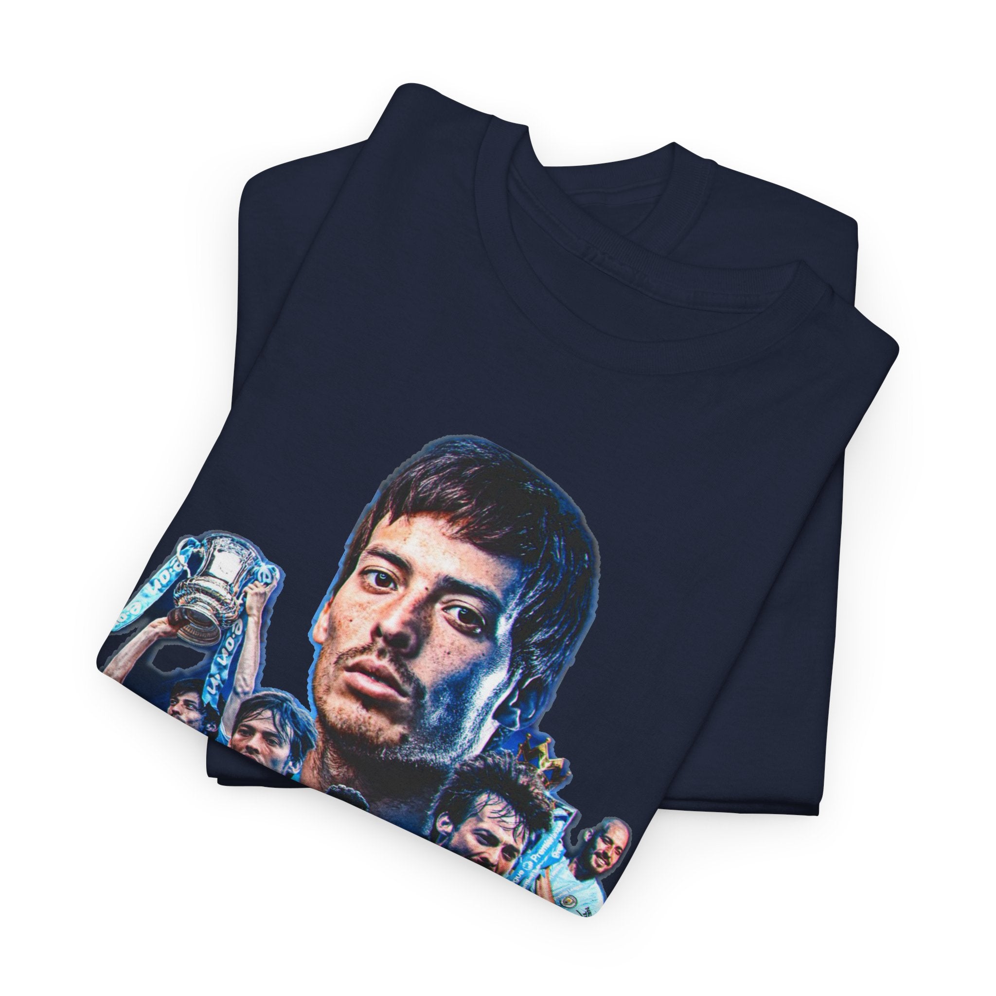 David Silva Manchester City Soccer Tee — Classic Player Portrait Football Shirt