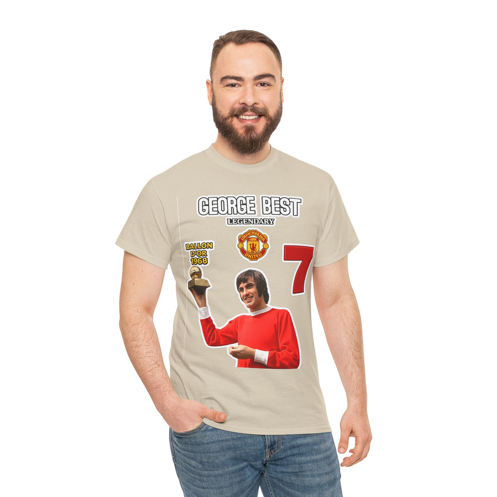 George Best Manchester United #7 Vintage Soccer T-Shirt – Ballon d'Or Tribute