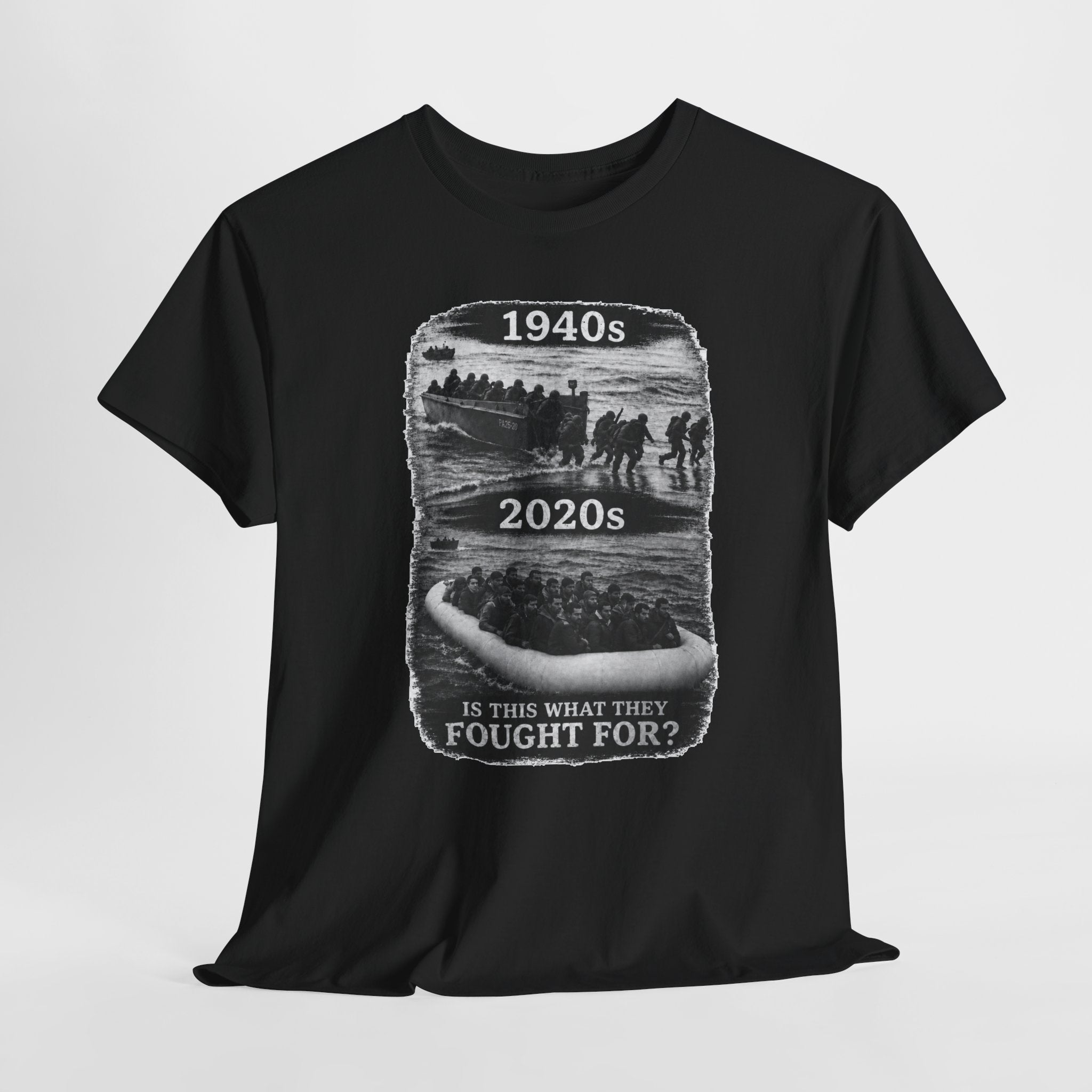 1940s vs 2020s Veterans Tribute Tee — "Is This What They Fought For?"