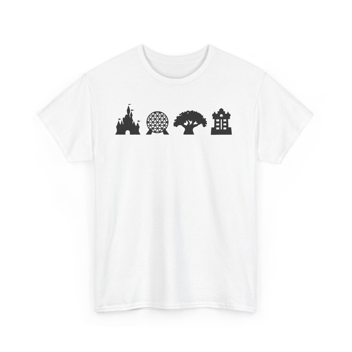 WDW theme parks Silhouettes Unisex Heavy Cotton Tee