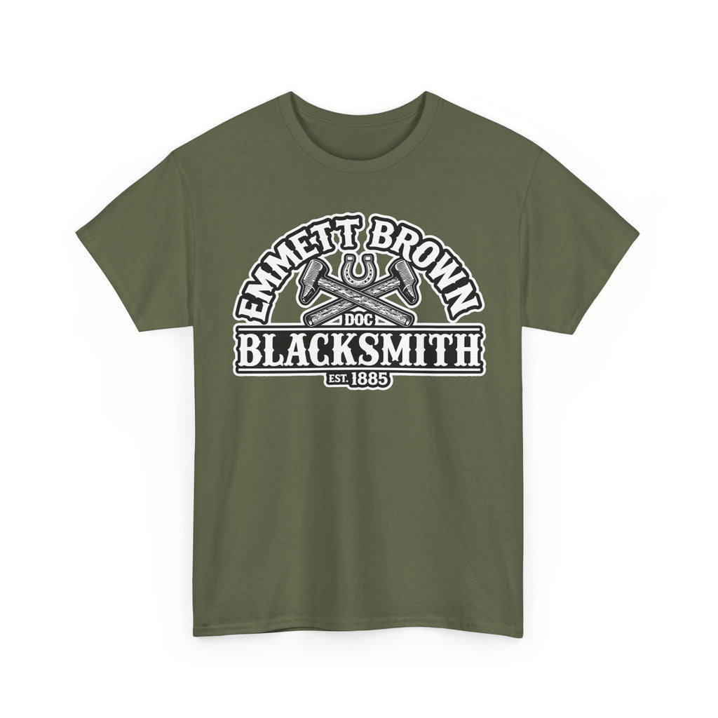 Blacksmith Emmett Brown Tee — Vintage Doc Blacksmith Graphic Shirt