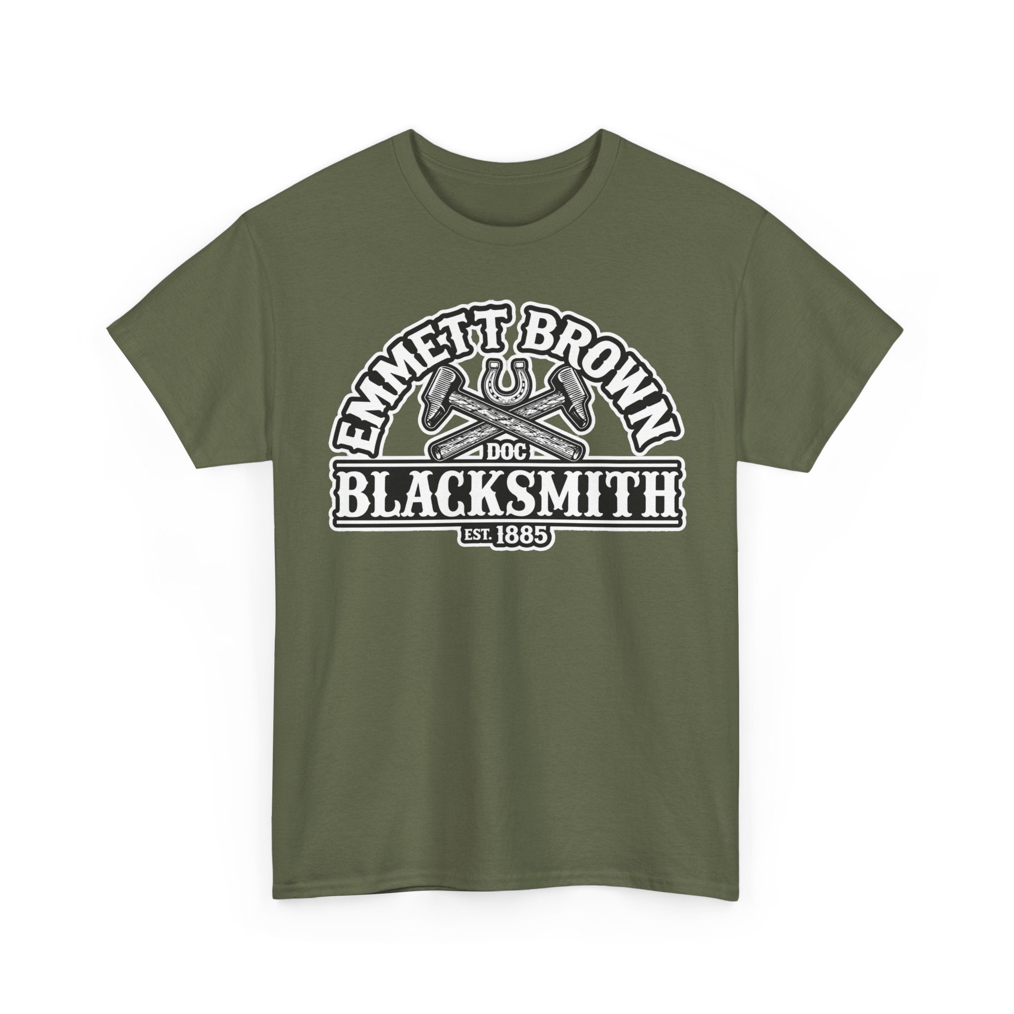 Blacksmith Emmett Brown Tee — Vintage Doc Blacksmith Graphic Shirt