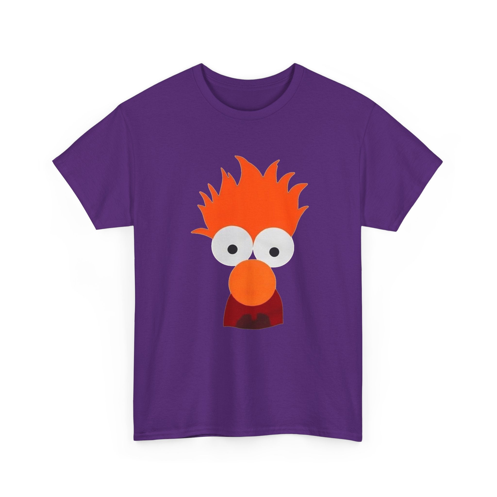 Beaker-Inspired Graphic Tee — Cute Orange Muppet Face T-Shirt