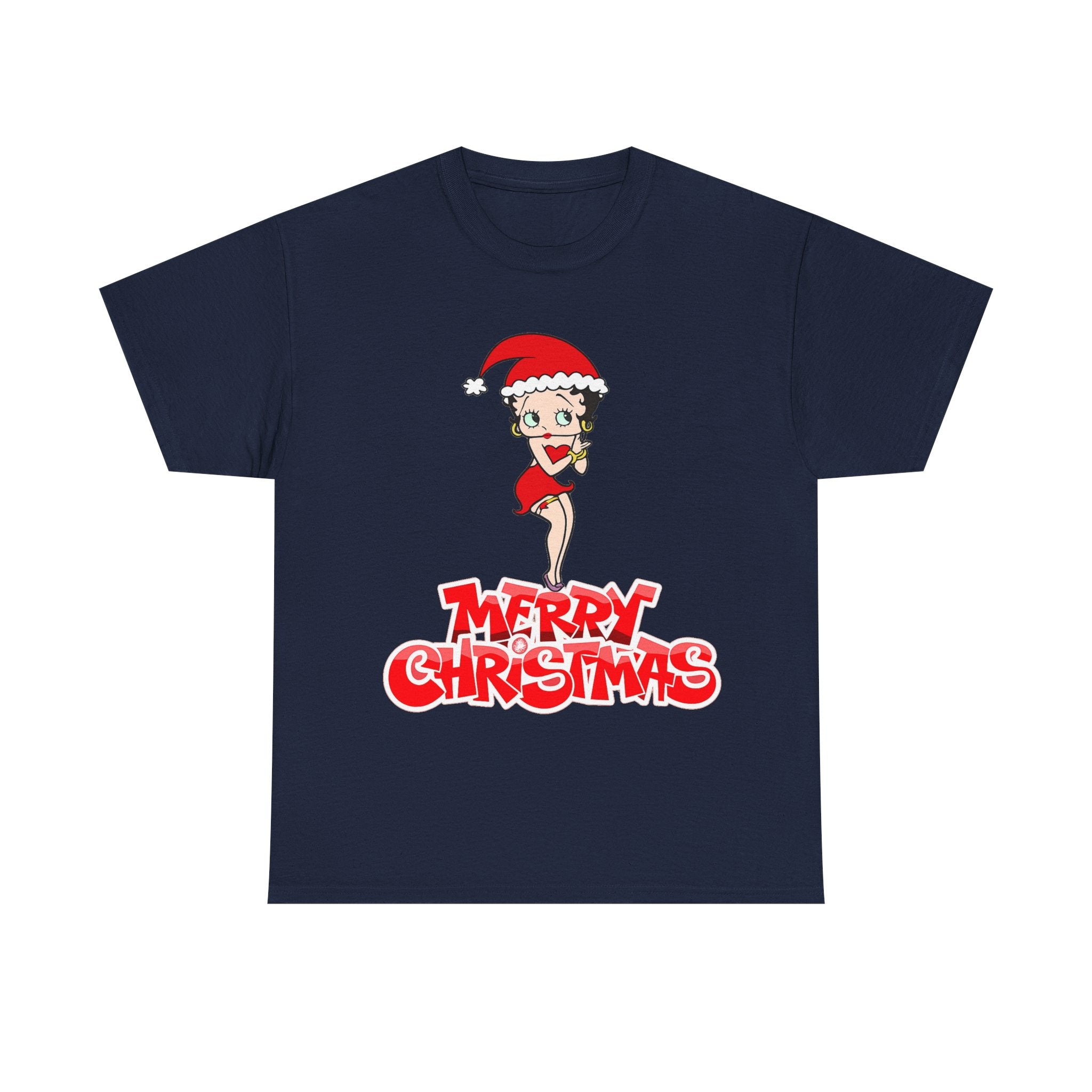 Christmas Betty Boop Tee - 'Merry Christmas' Holiday Graphic Shirt