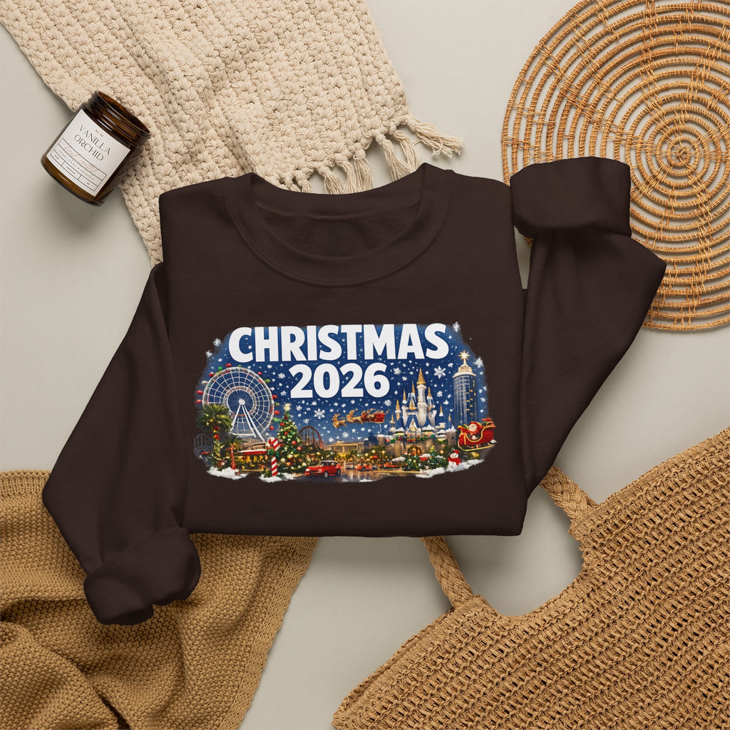 Christmas 2026 Holiday Sweatshirt – Festive Winter Cityscape Crewneck