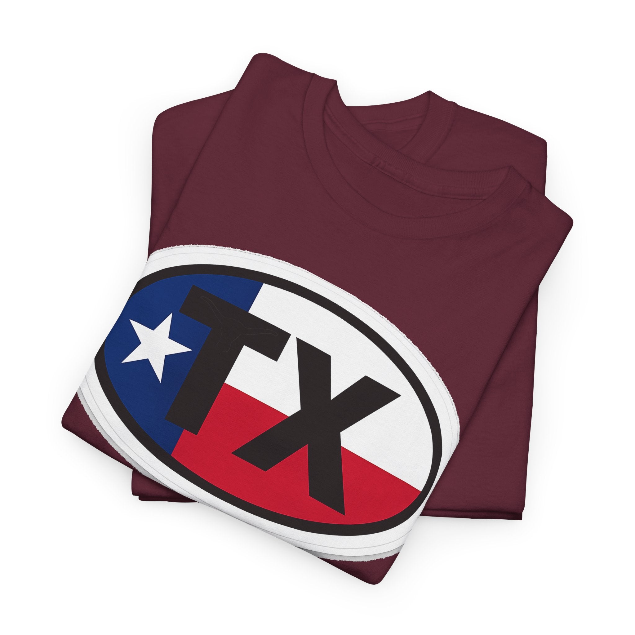Texas Flag TX Oval T-Shirt — Patriotic Lone Star Tee