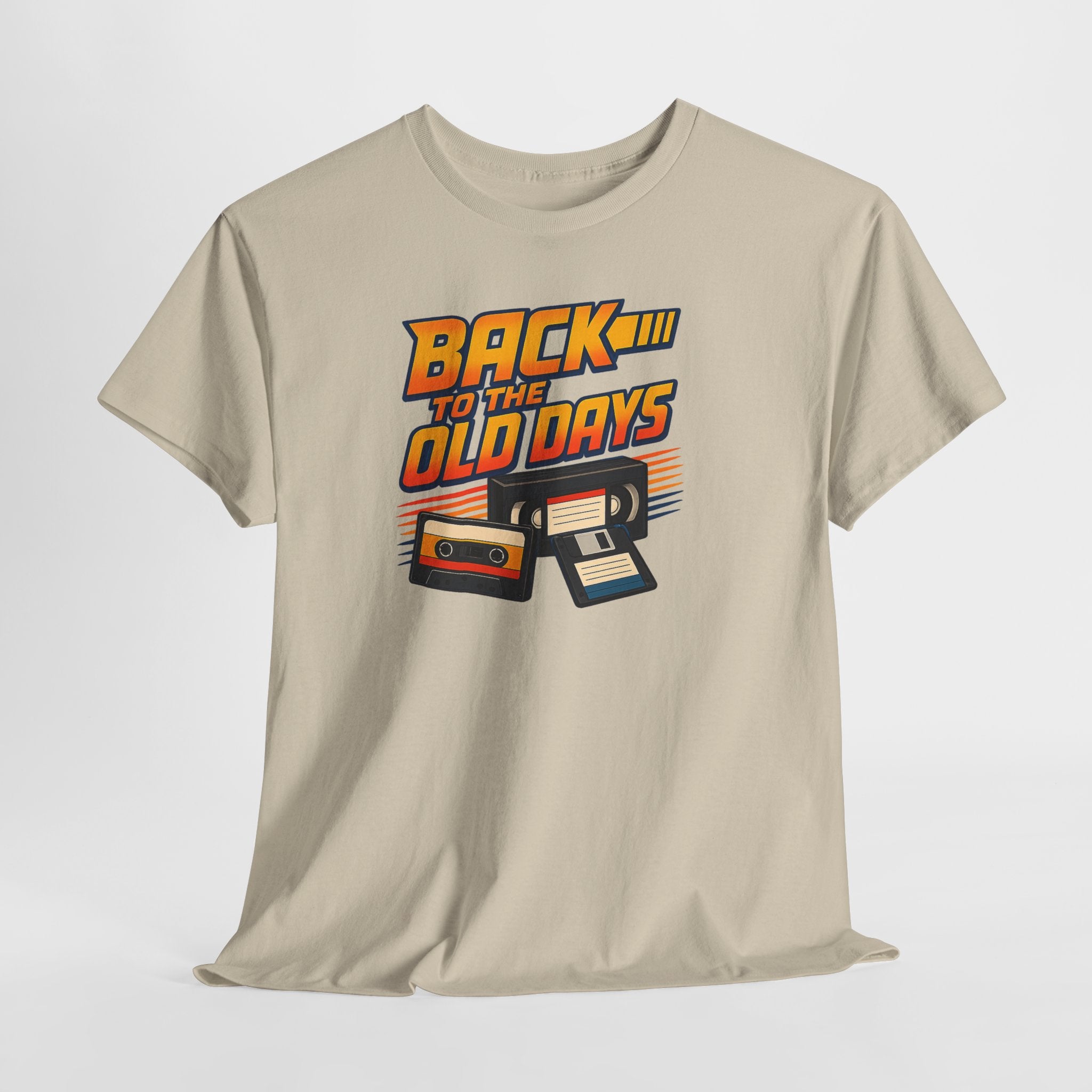 Back to the Old Days Tee – Retro Cassette & VHS Nostalgia T-Shirt