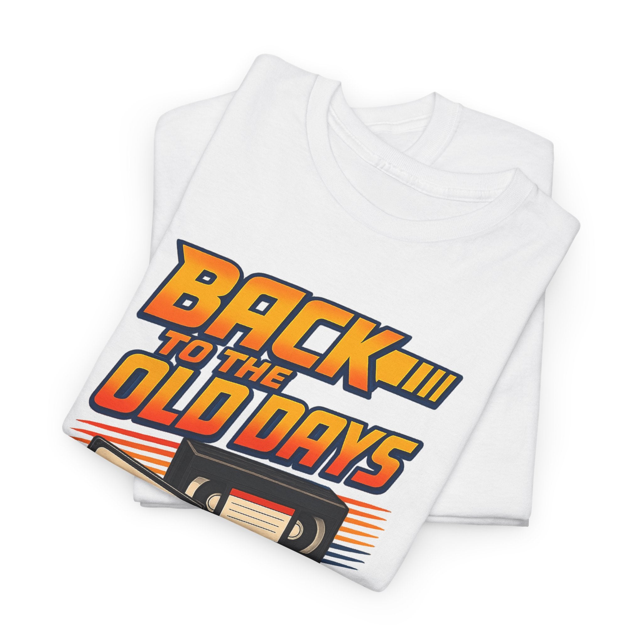 Back to the Old Days Tee – Retro Cassette & VHS Nostalgia T-Shirt