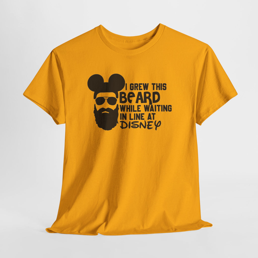 Beard While Waiting Tee – "I Grew This Beard While Waiting In Line At Disney" Funny Disney Dad T-Shirt