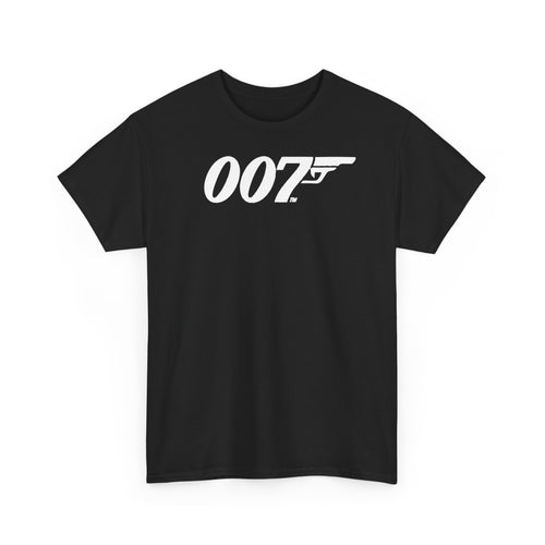 007 Gun Logo T-Shirt — "The Proper Function of Man Is to Live" Quote Tee