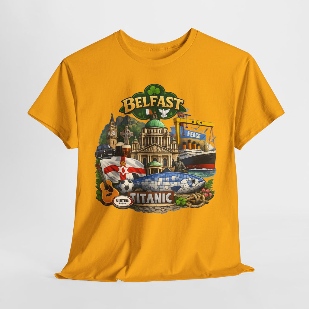 Belfast Collage T-Shirt – Titanic & City Landmarks Souvenir Tee