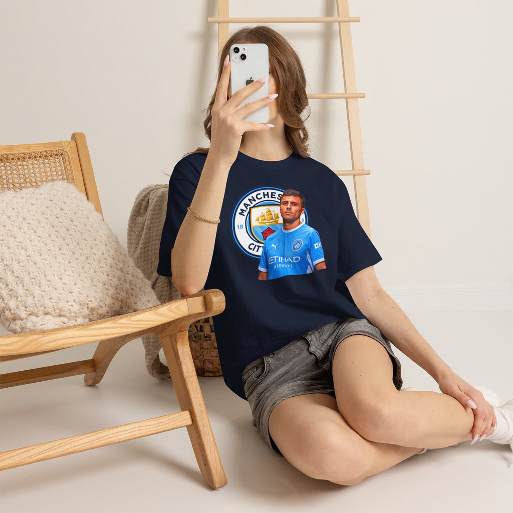 Rodri Manchester City Legend Football Tee — Player Portrait Soccer Shirt