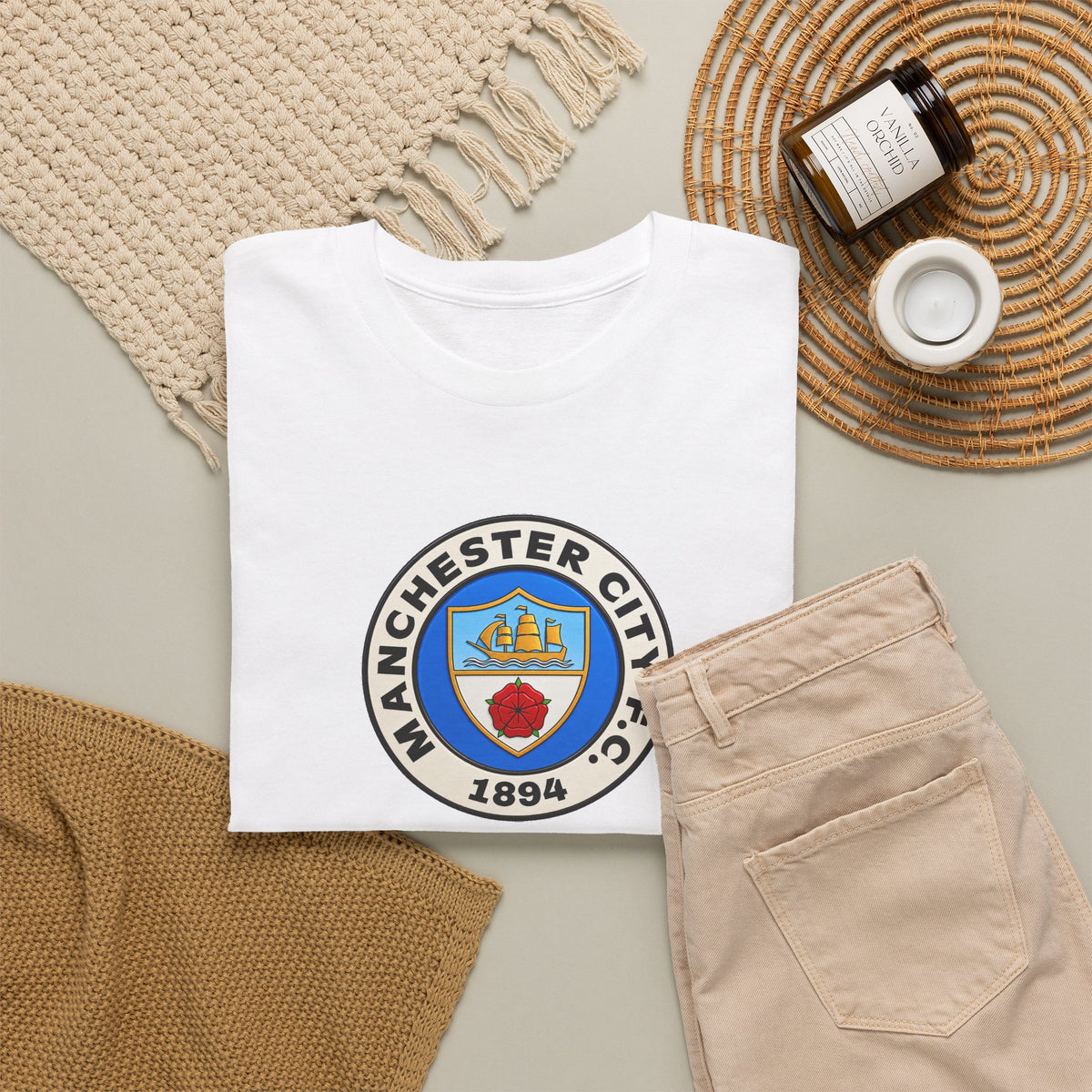 Manchester City retro inspired Unisex Heavy Cotton Tee
