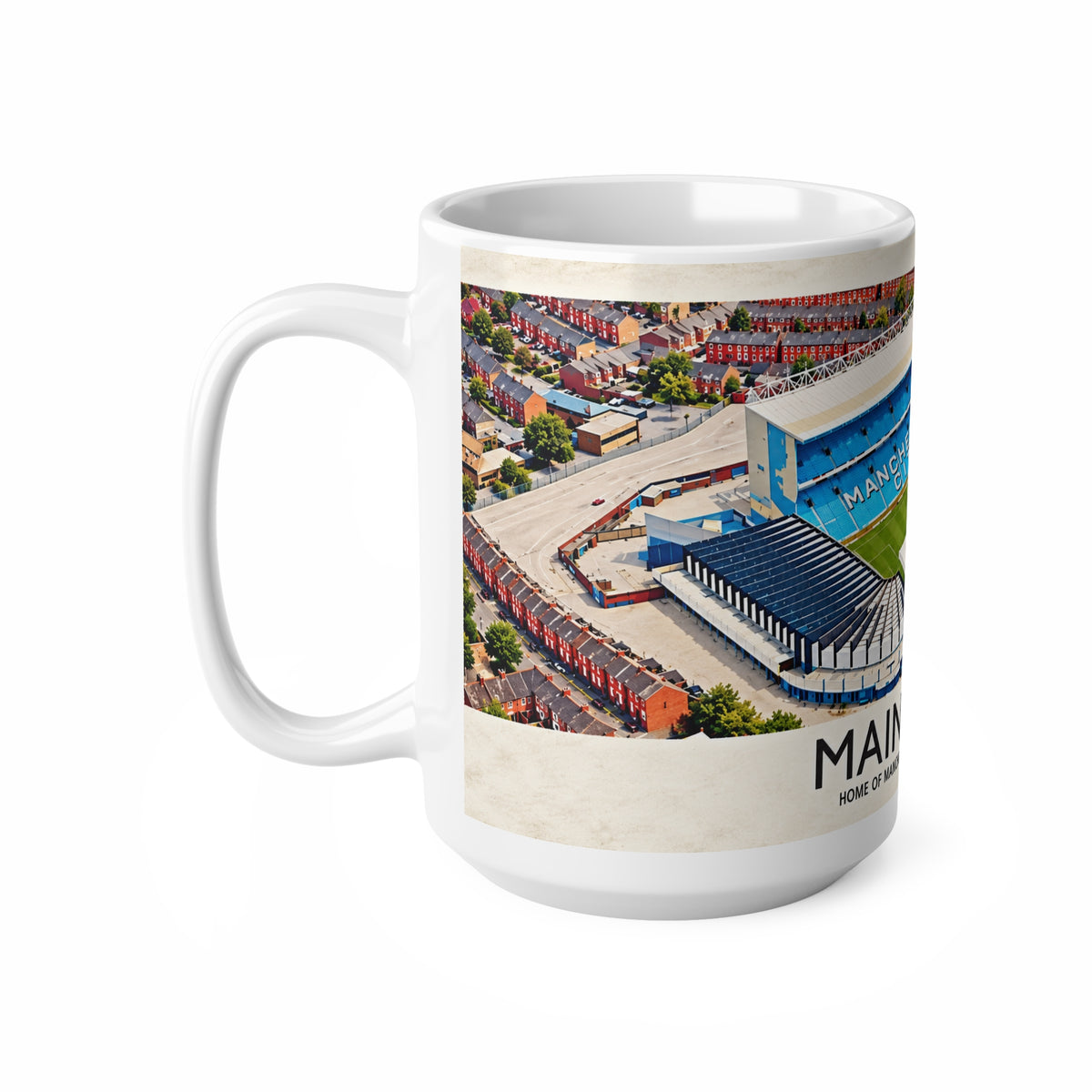Maine Road Stadium Mug – Manchester City Ceramic Coffee Cup (11oz & 15oz)