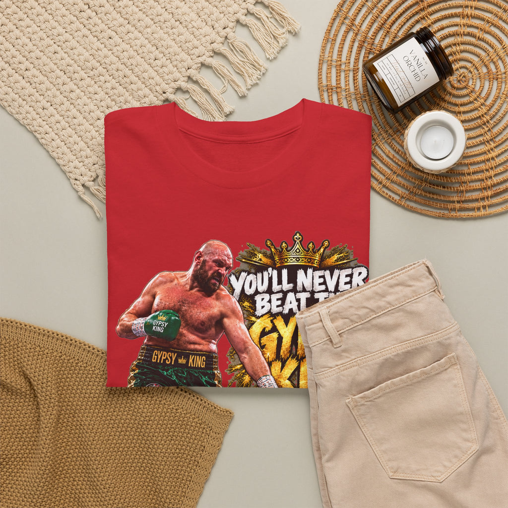Boxing Graphic Tee – "You'll Never Beat the Gypsy King" Fight Shirt