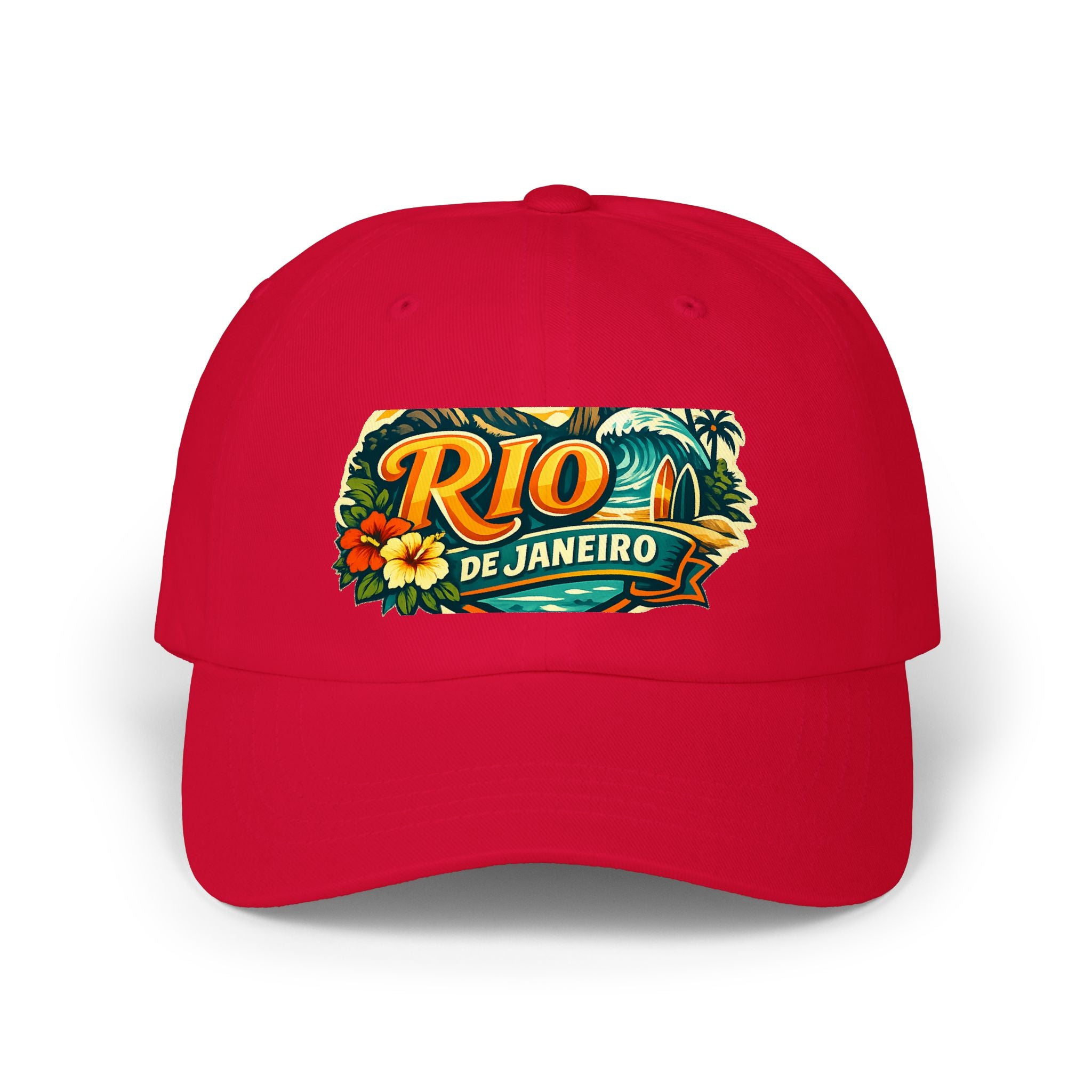 Rio de Janeiro Vintage Surf Dad Cap — Tropical Beach Hat