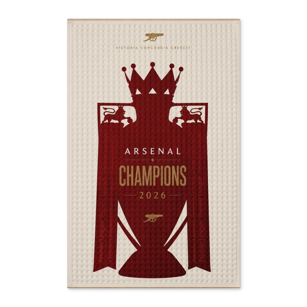 Arsenal Champions 2026 Waffle Tea Towel