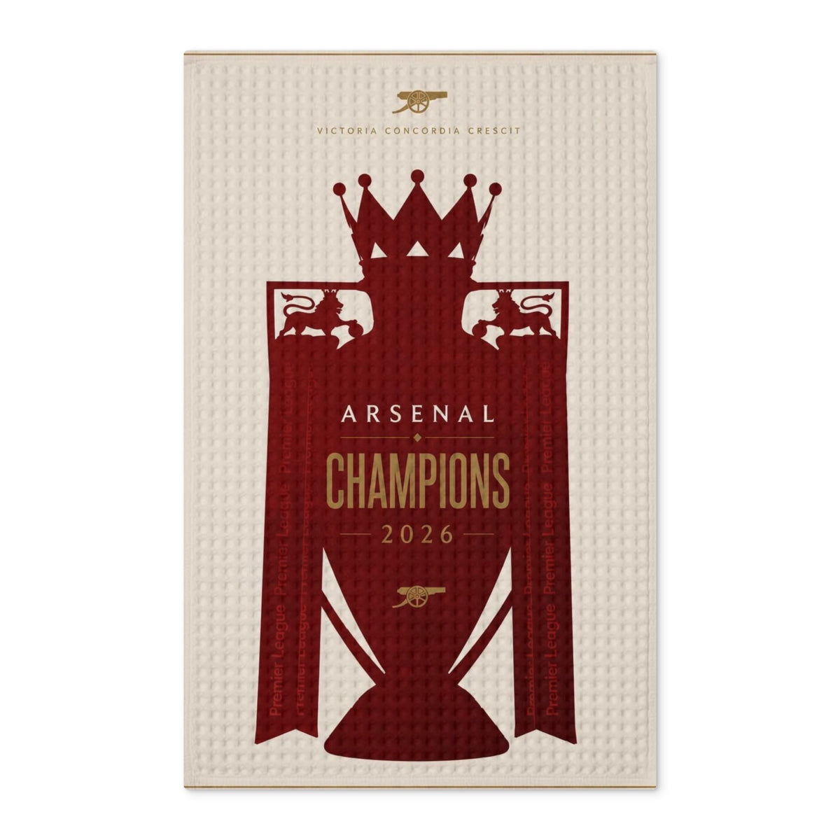 Arsenal Champions 2026 Waffle Tea Towel