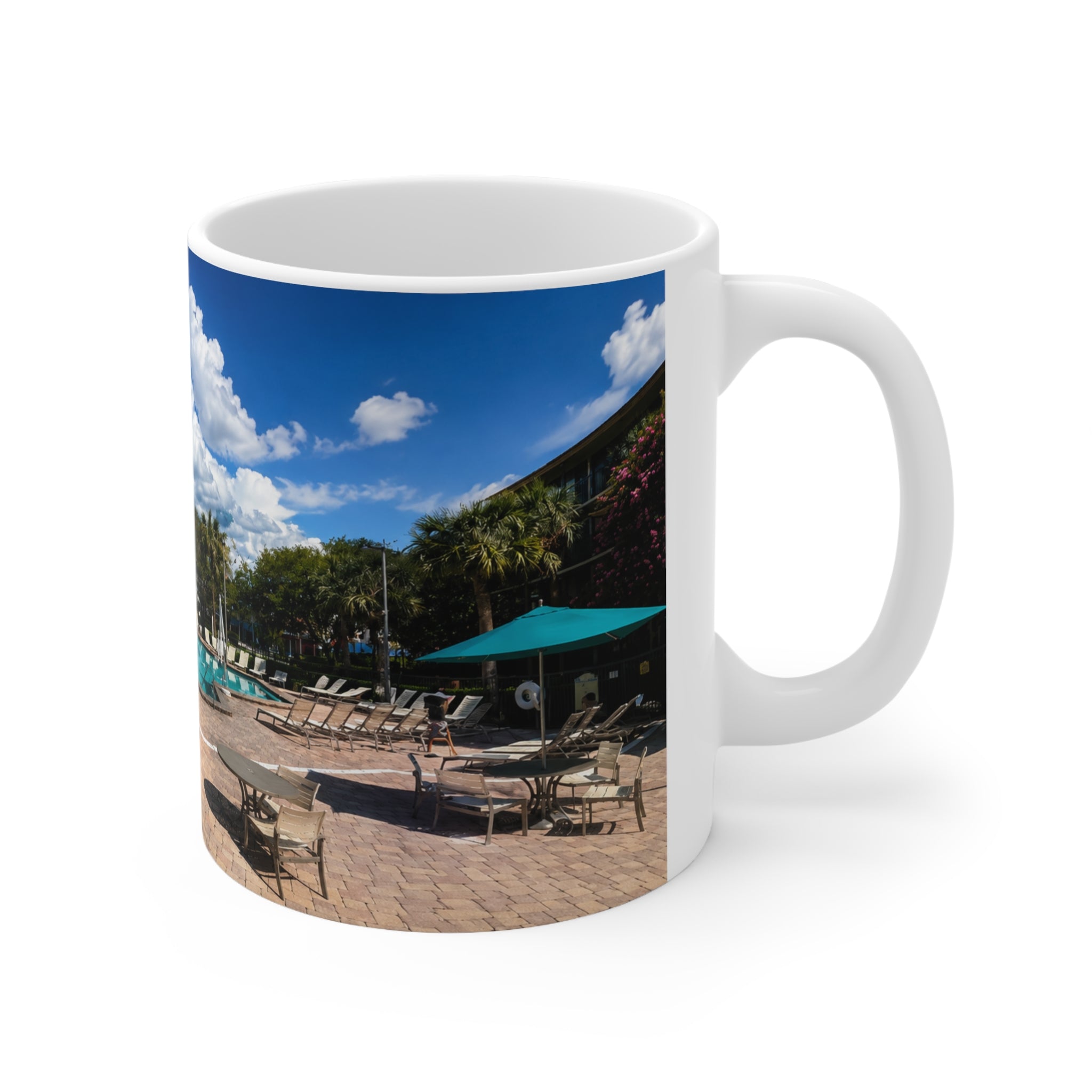 Rosen Inn Closest to Universal Poolside Photo Mug – Tropical Vacation Coffee Cup (11oz & 15oz)