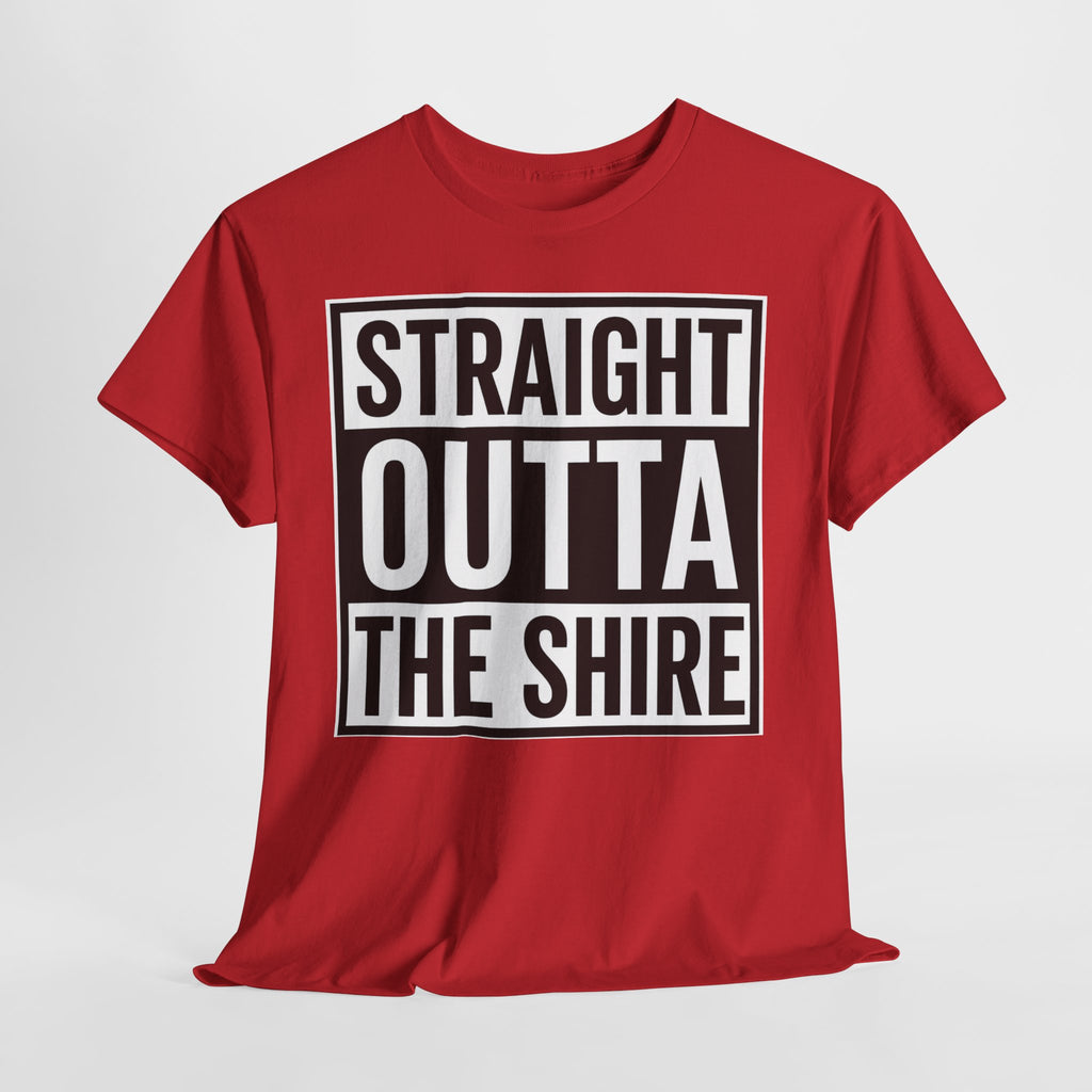 T-Shirt — "Straight Outta The Shire" Funny Hobbit Travel Tee