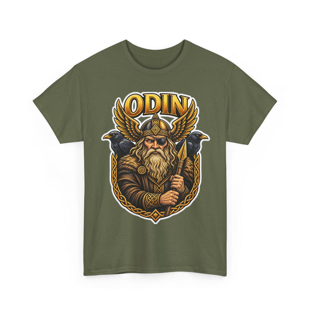 Odin Viking Cotton T-Shirt — Norse God Graphic Tee