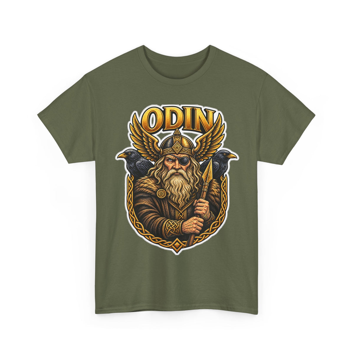 Odin Viking Cotton T-Shirt — Norse God Graphic Tee