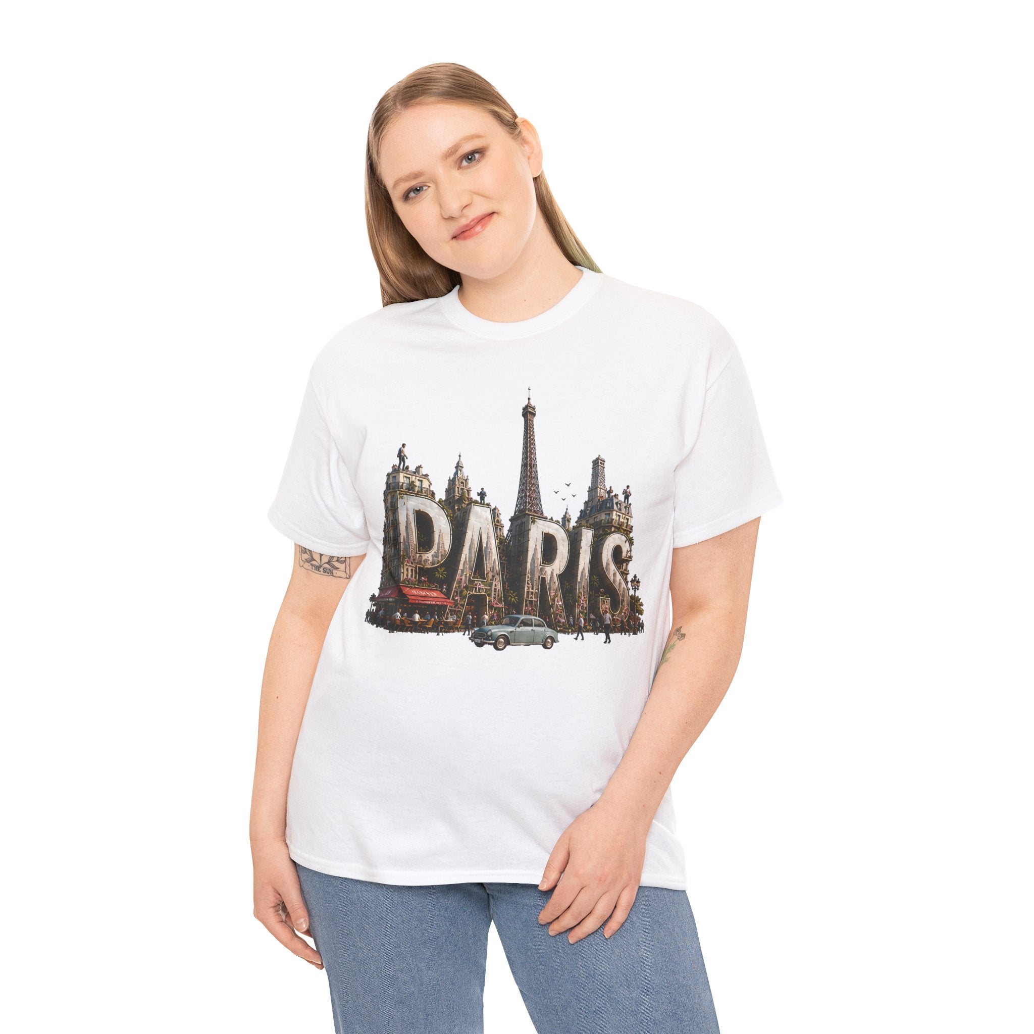 Paris Vintage Landmark T-Shirt — Eiffel Tower Retro Travel Tee