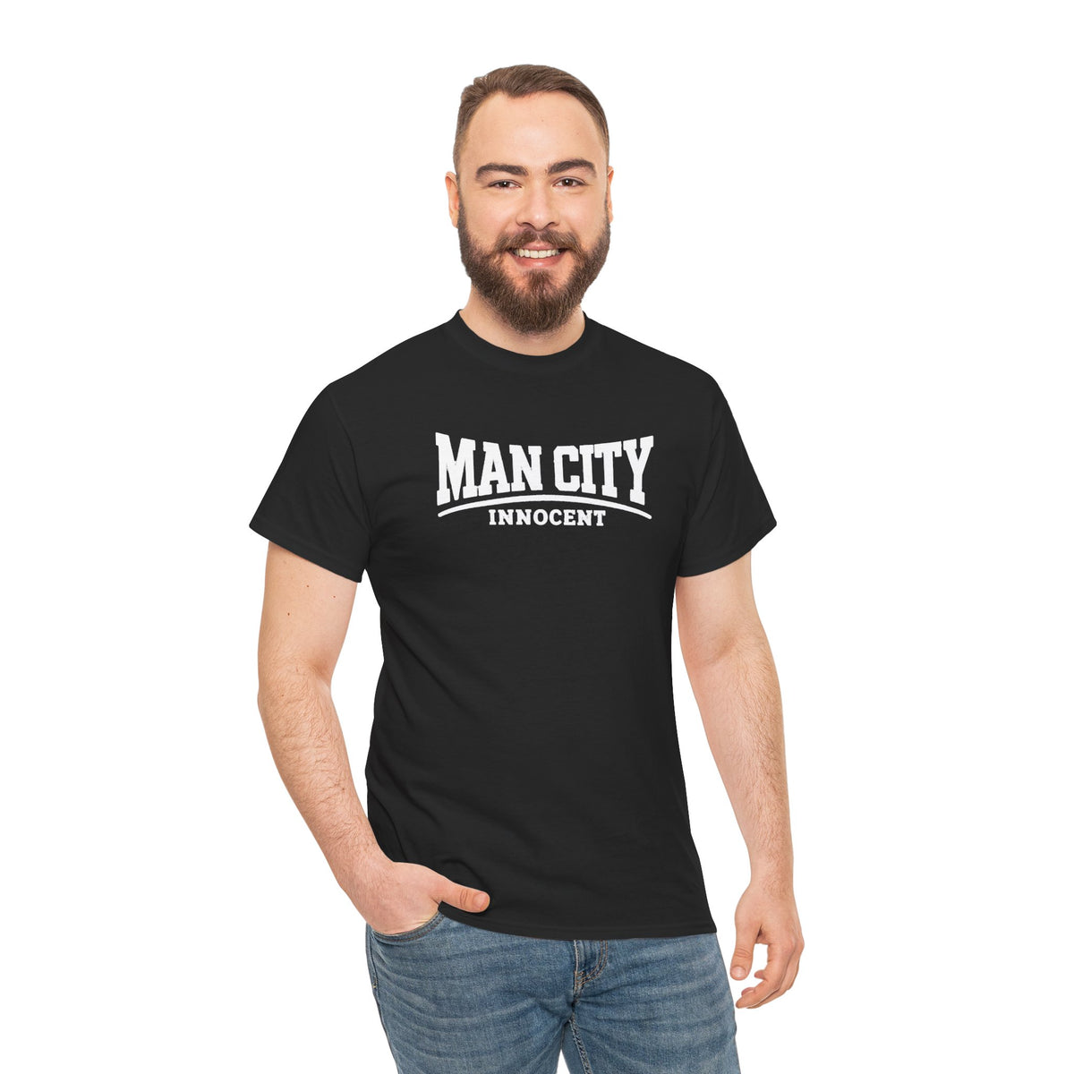 Man City Innocent Cotton T-Shirt / Tee - Vintage Sports Fan Shirt